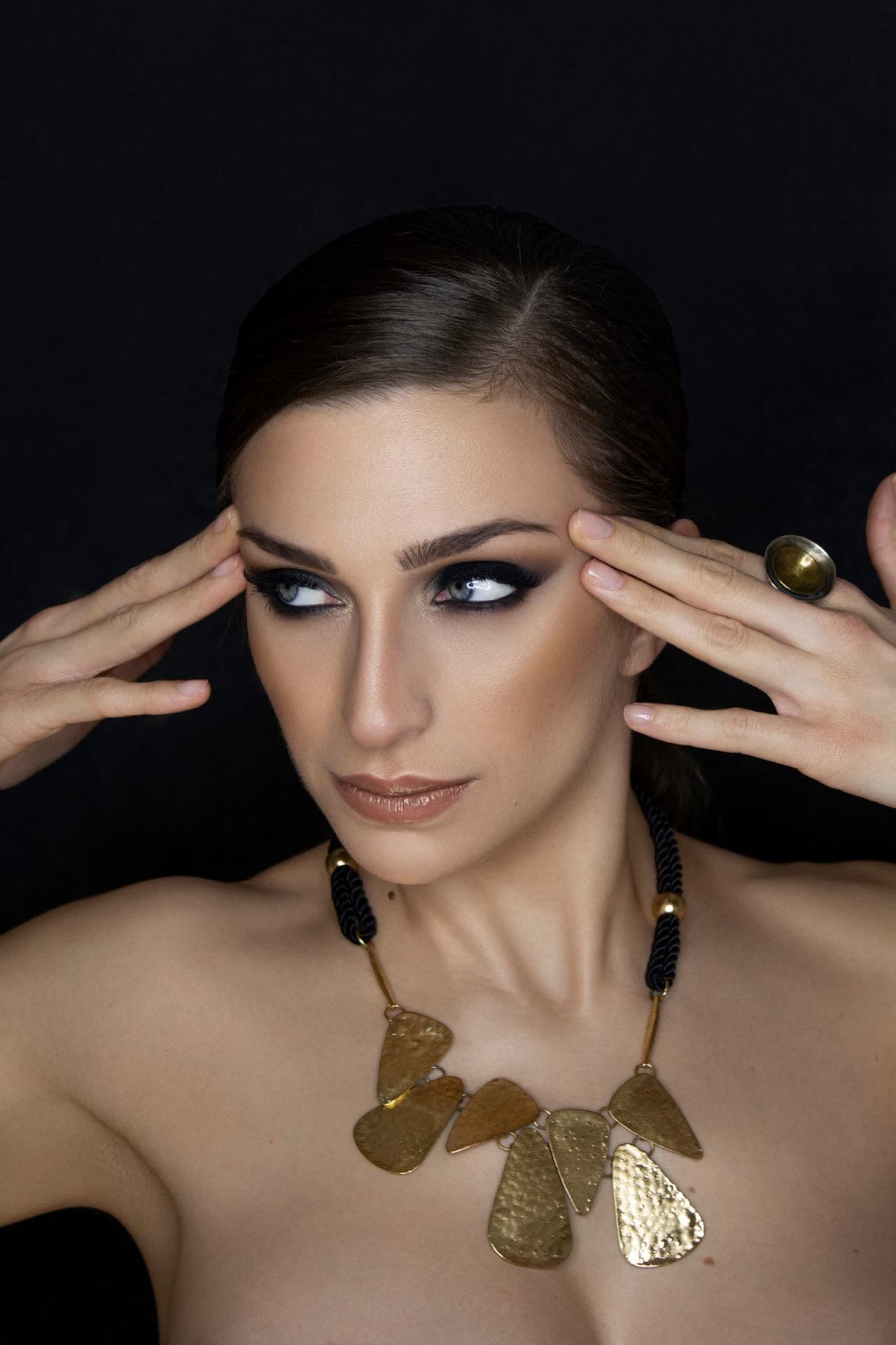 Model wearing Trezella party-wear jewellery
